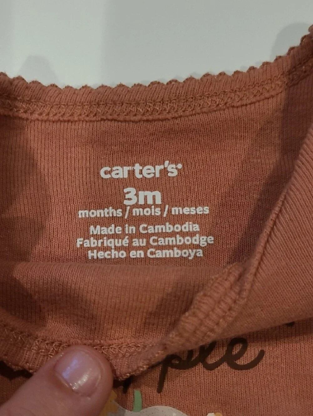 Carters Baby Apple Of My Eye Three Piece Set. Size 3 Months